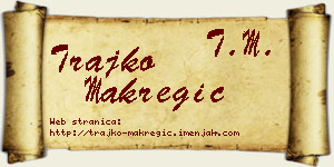 Trajko Makregić vizit kartica